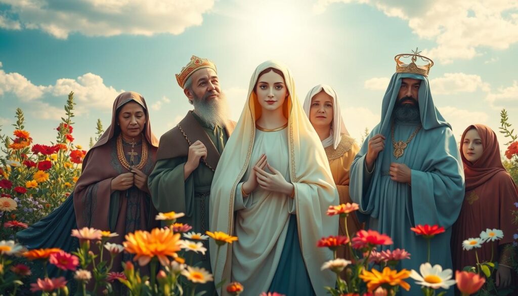 Mary and the saints